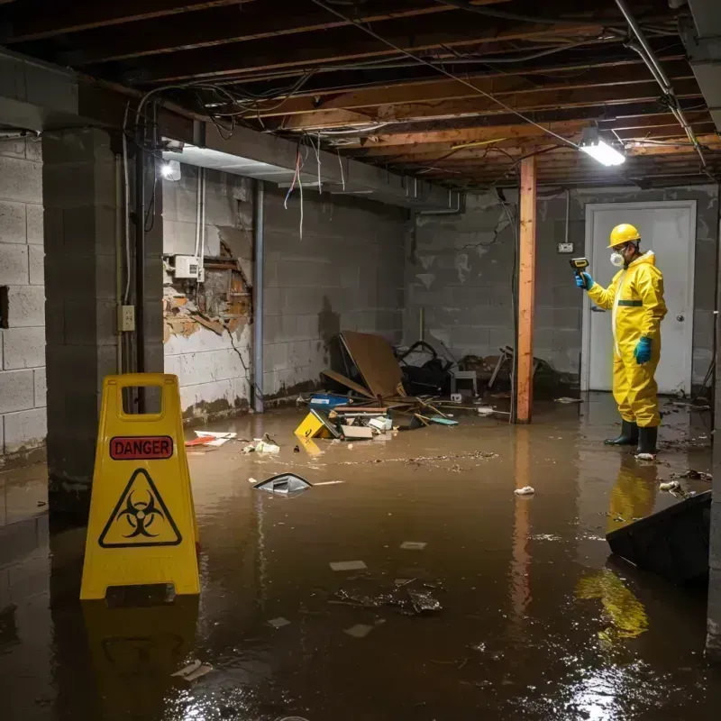 Flooded Basement Electrical Hazard in Morton, PA Property